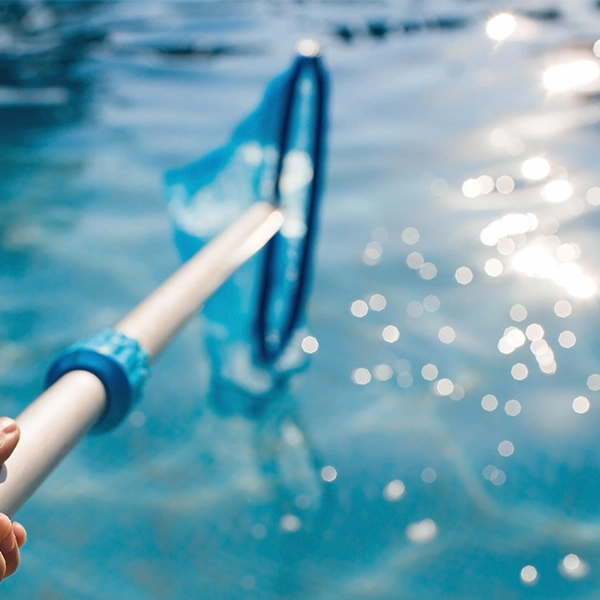 Close up of net in pool